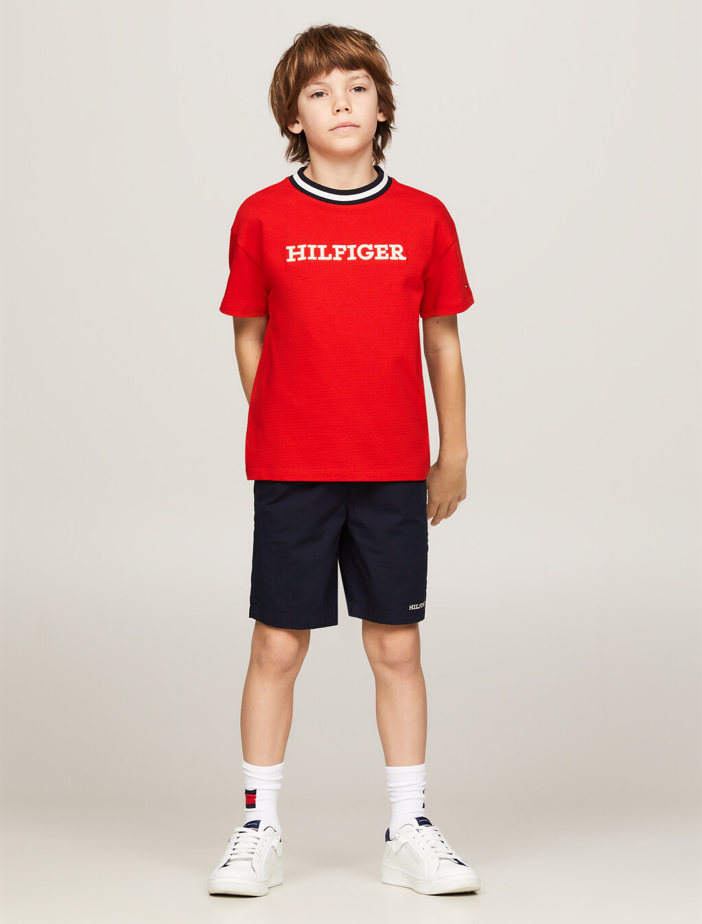 Hilfiger Monotype T 恤, Fierce Red, hi-res