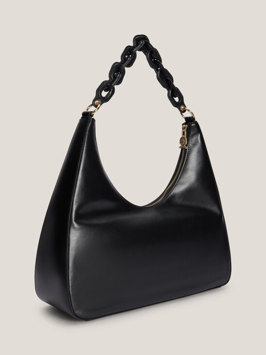 TH Soft Chunky Chain Leather Hobo Bag