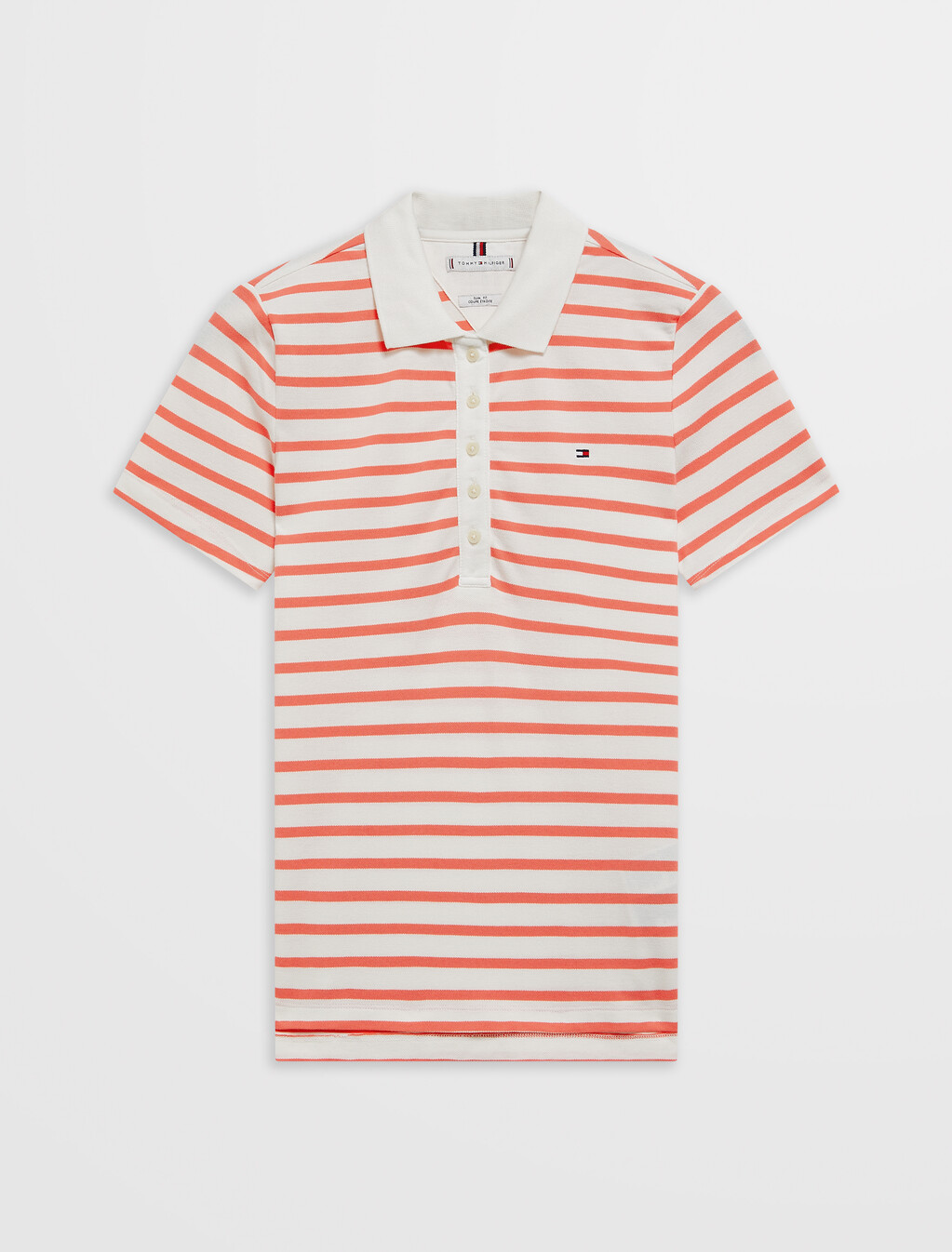 Stripe Short Sleeve Slim Polo, Hollywood Cerise Multi, hi-res