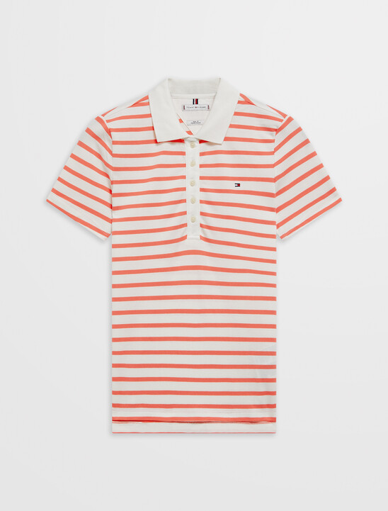 Stripe Short Sleeve Slim Polo