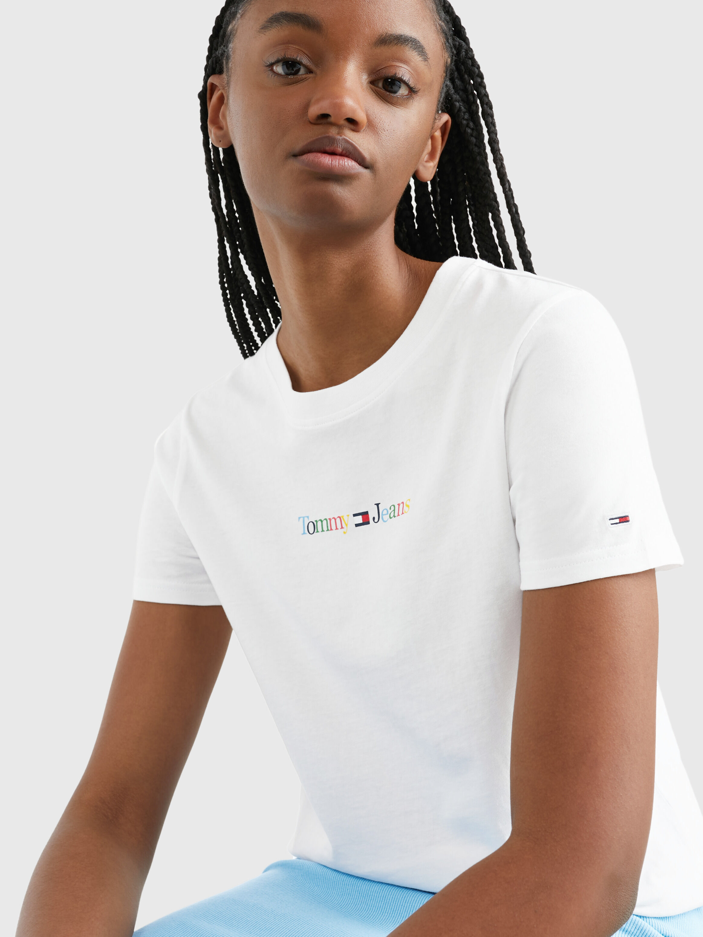 Tommy jeans white t shirt online
