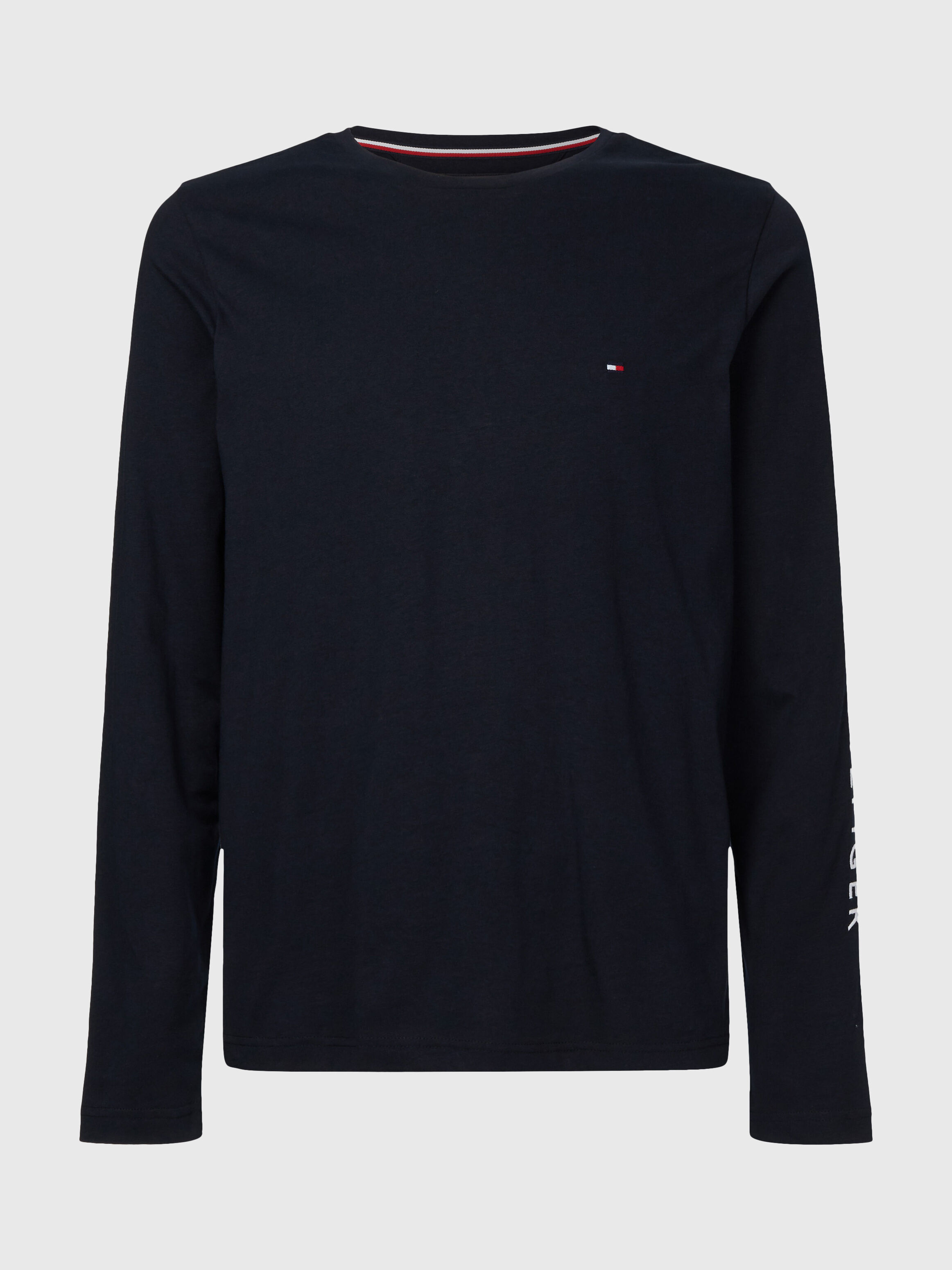 Tommy logo discount long sleeve tee
