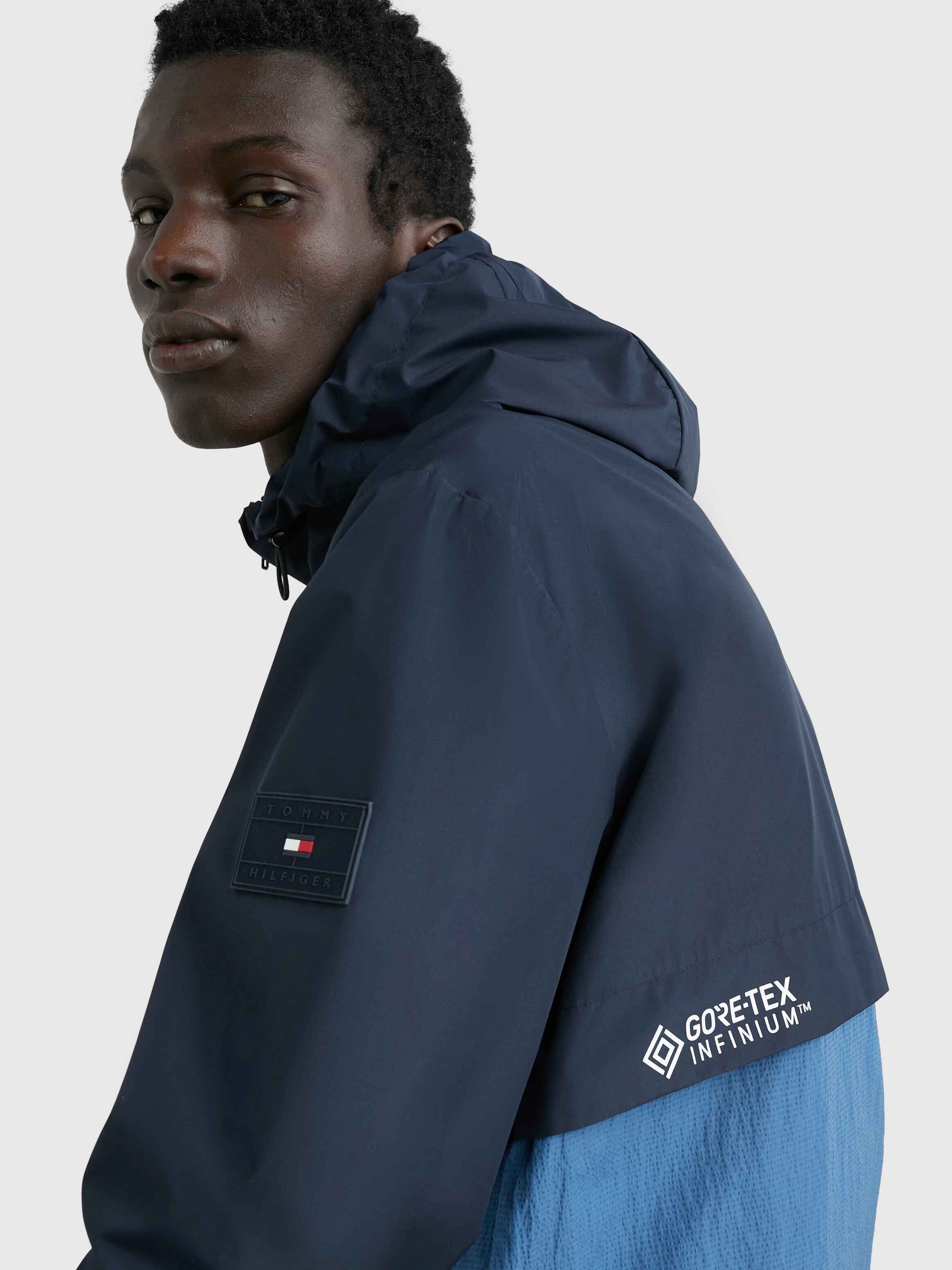 GORE TEX Colour Blocked Hooded Jacket Tommy Hilfiger
