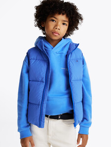 Back Logo Padded Vest, Wedge Blue, hi-res