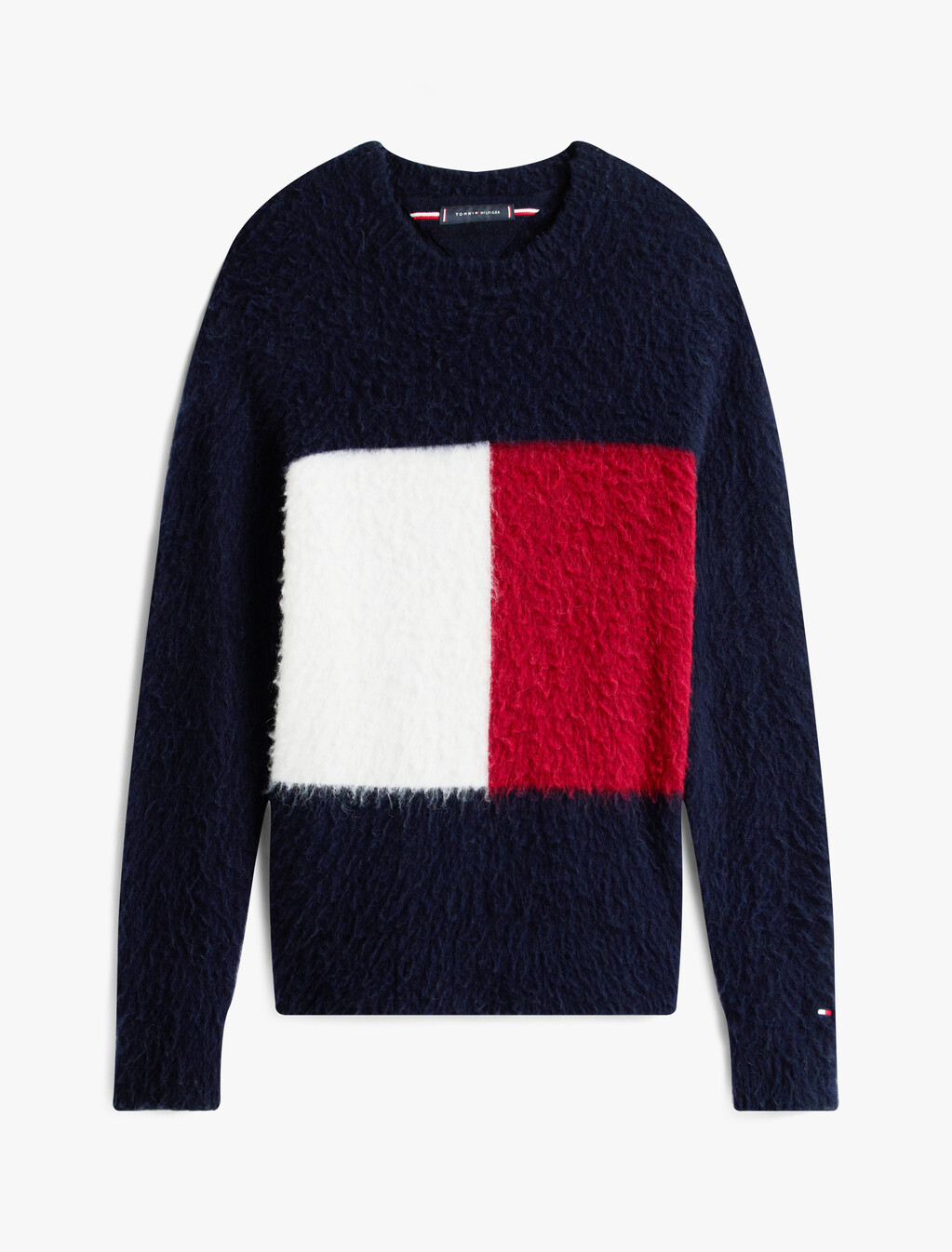 Oversized Flag Relaxed Jumper With Alpaca, Desert Sky, hi-res