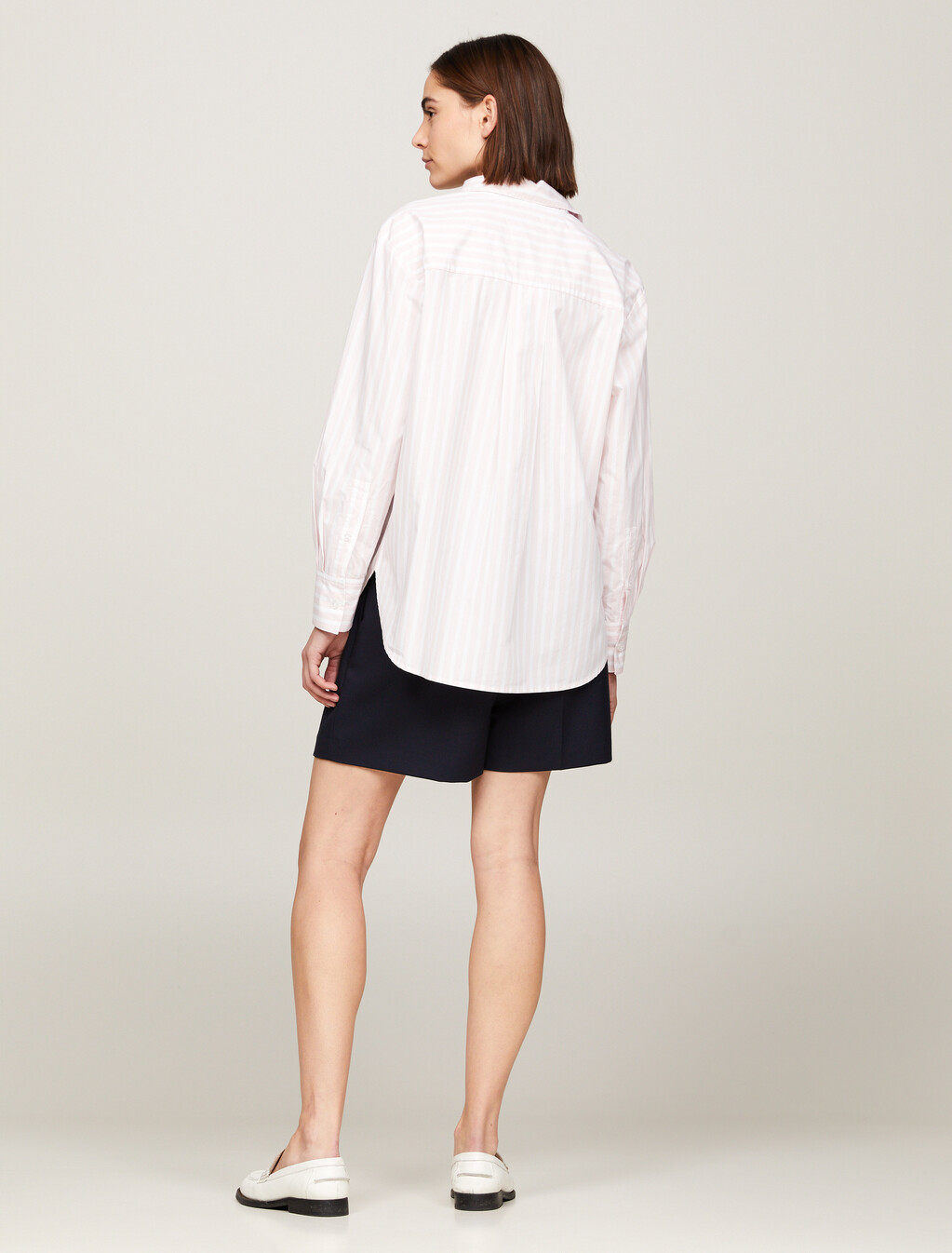 TH Monogram Stamp Relaxed Stripe Shirt, Bold Stp/ Whimsy Pink, hi-res