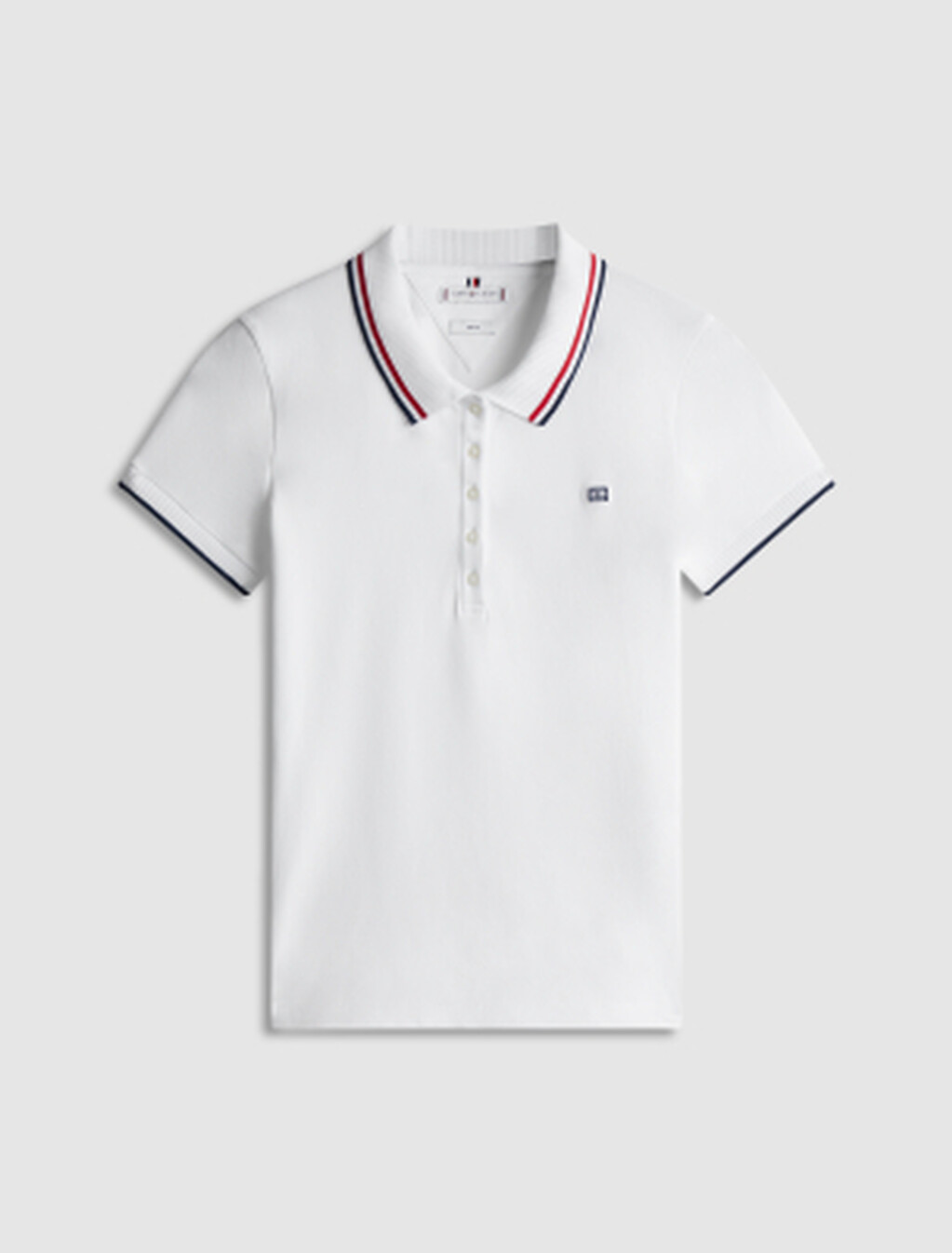 亞洲版修身 Polo 衫, Th Optic White, hi-res