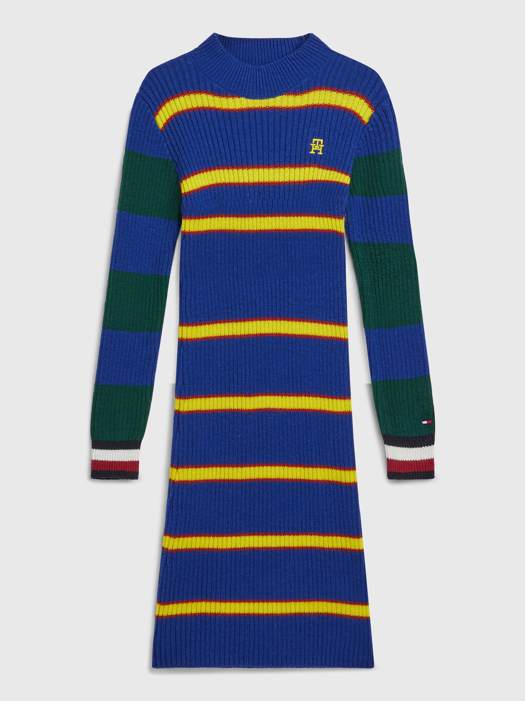 Varsity Stripe Sweater Dress, Bold Blue Multi, hi-res