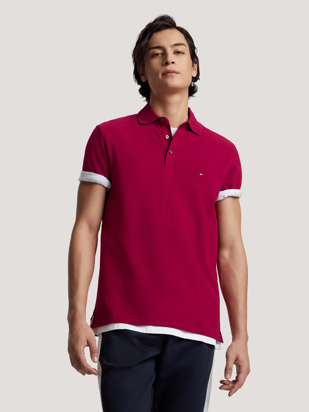 1985 Collection Slim Fit Polo, Royal Berry, hi-res