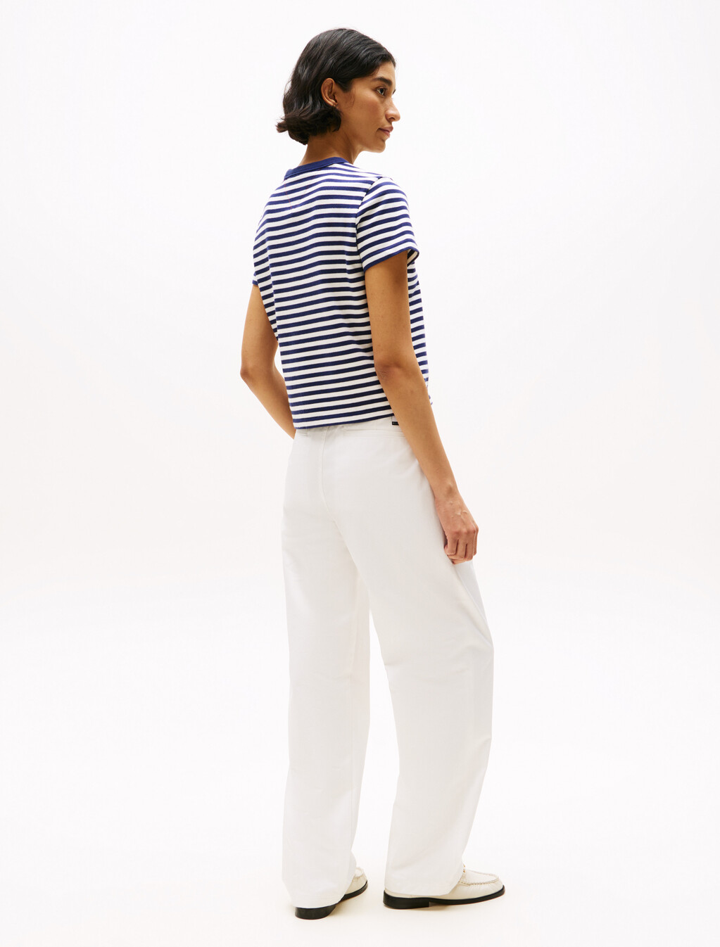 Hilfiger Sailing 航海風布列塔尼條紋寬鬆 T 恤, Yale Navy Stripe, hi-res