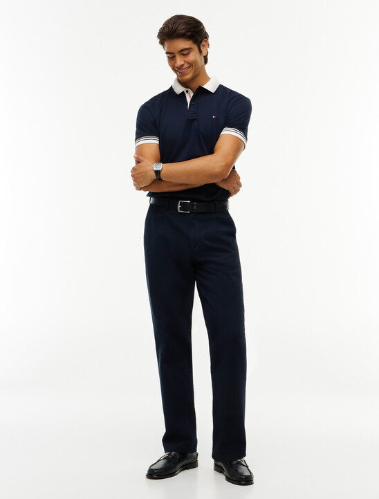 Regular Fit Interlock Contrast Polo Shirt