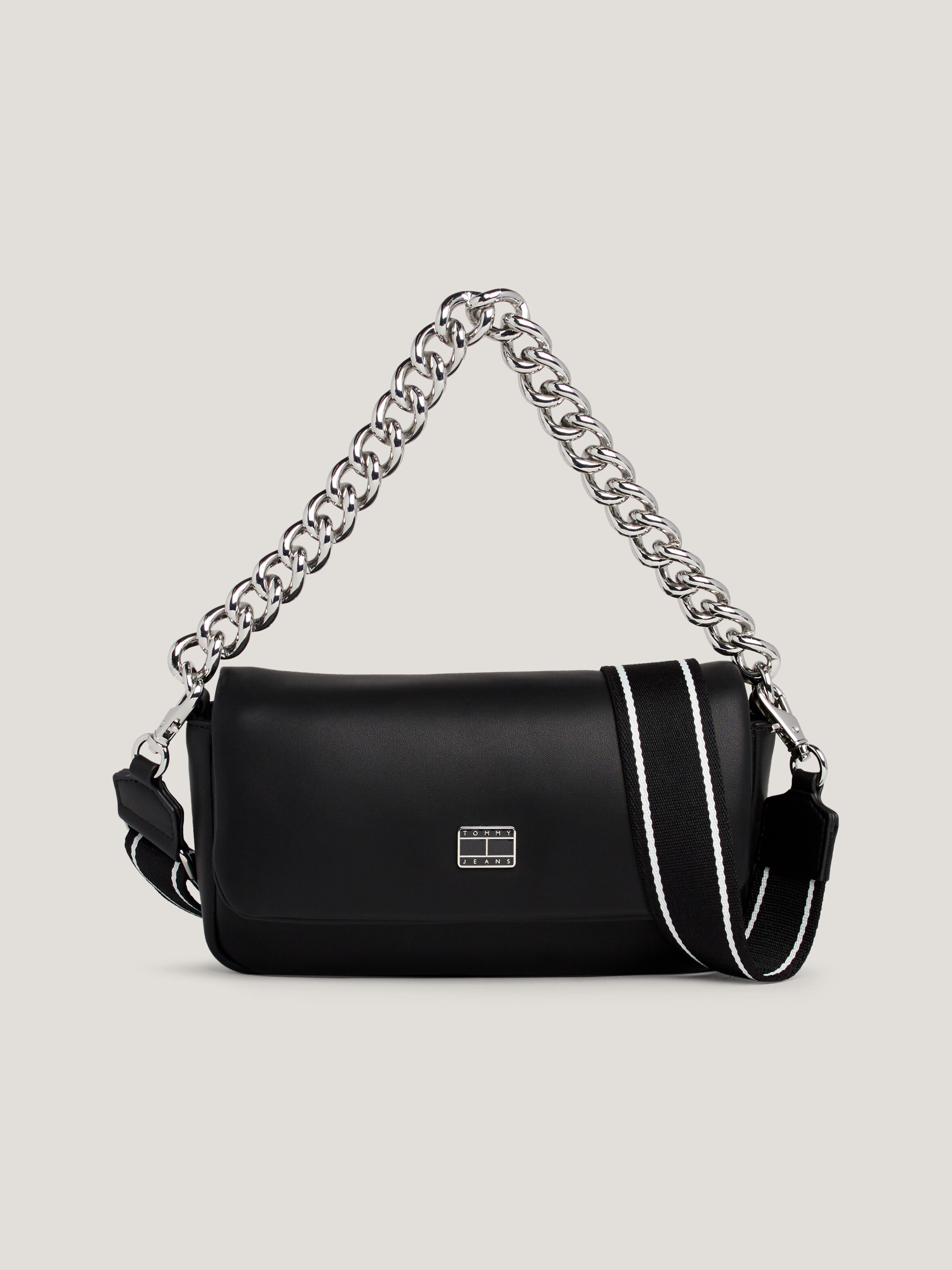 City Chunky Chain Small Crossover Bag Black
