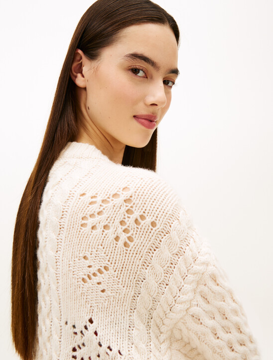Tommy Girl 絞花針織開襟外套