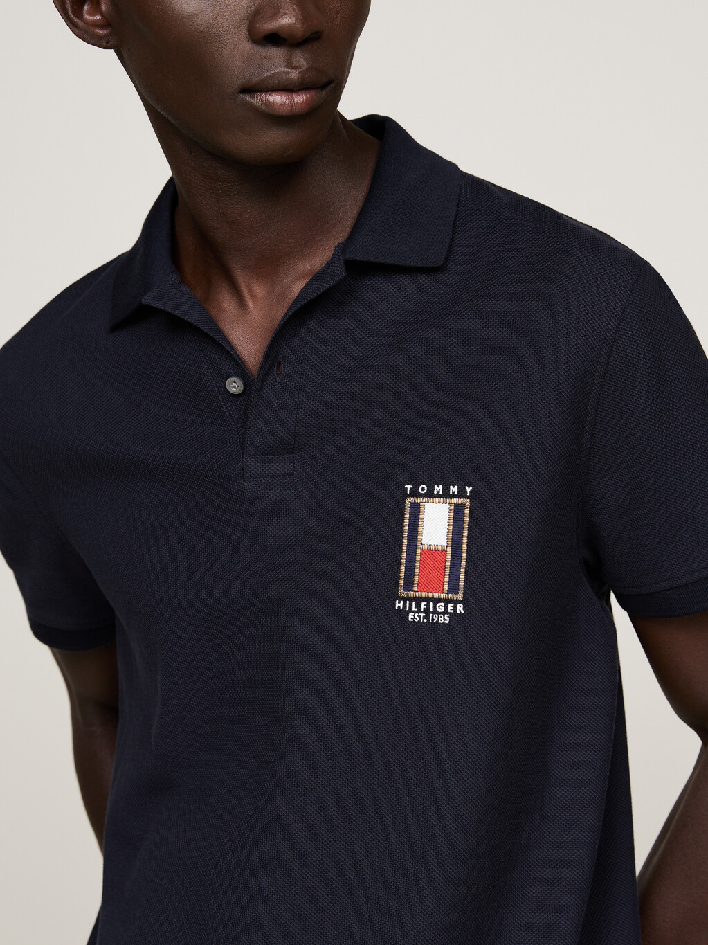 Regular Vertical Flag Polo Shirt, Desert Sky, hi-res