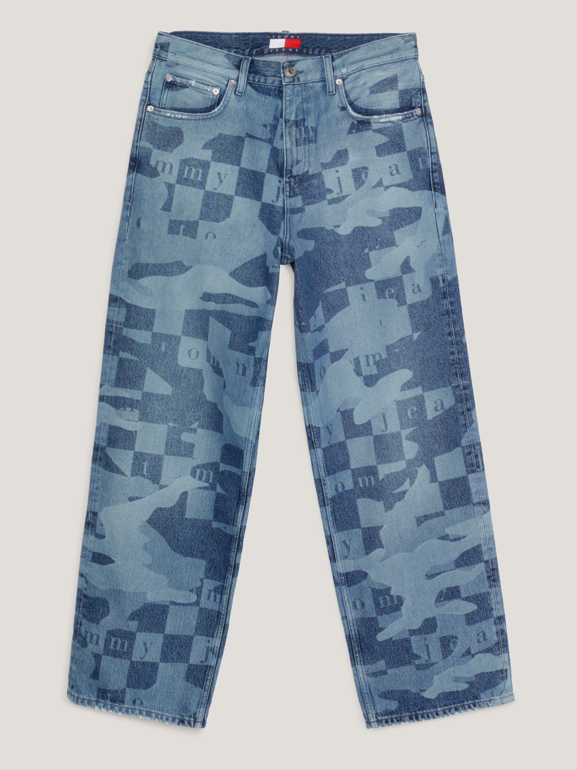 Lasered Denim Wide Leg Jeans blue Tommy Hilfiger Taiwan