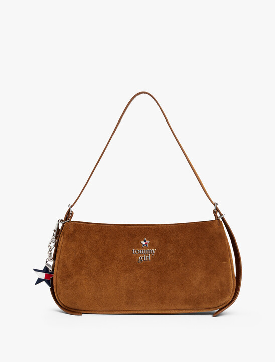 Tommy Girl Suede Shoulder Bag