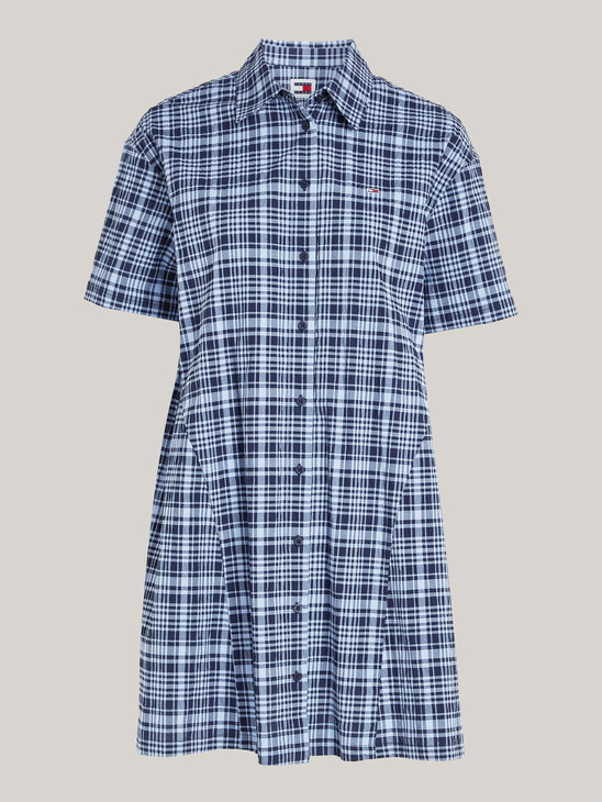 Tartan Check Mini Shirt Dress