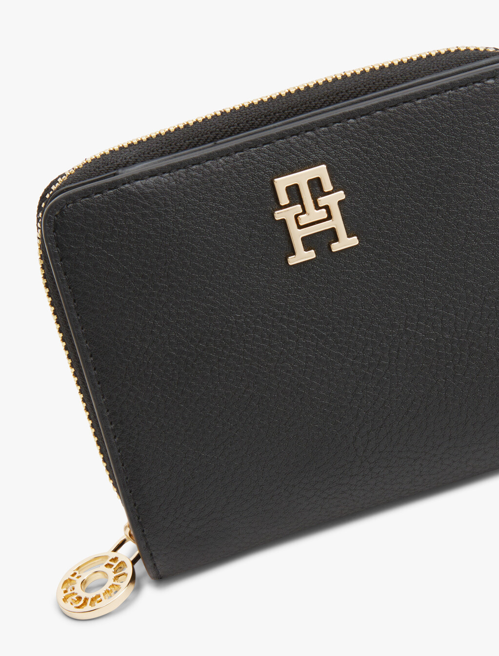 TH Monogram 拉鍊錢包, Black, hi-res