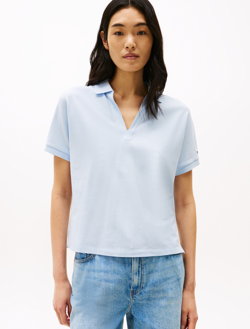 Relaxed Polo Shirt, Breezy Blue, hi-res