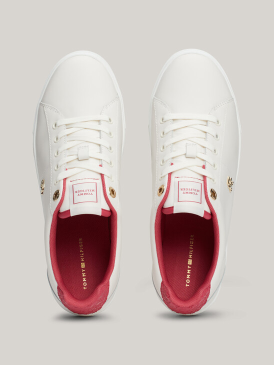 Essential TH Monogram Plaque Leather Trainers