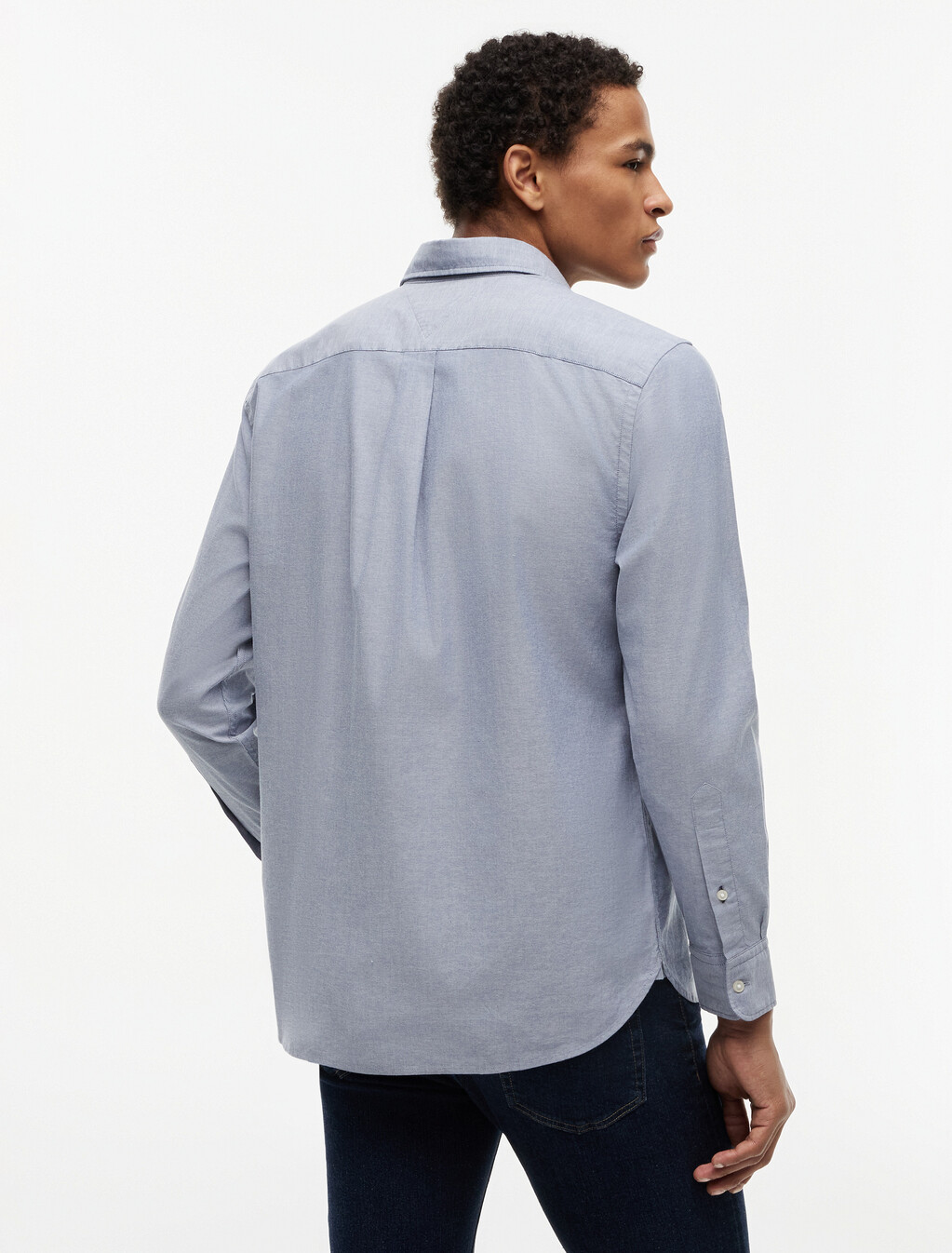 Asia Fit Lightweight Solid Oxford Shirt, Desert Sky, hi-res