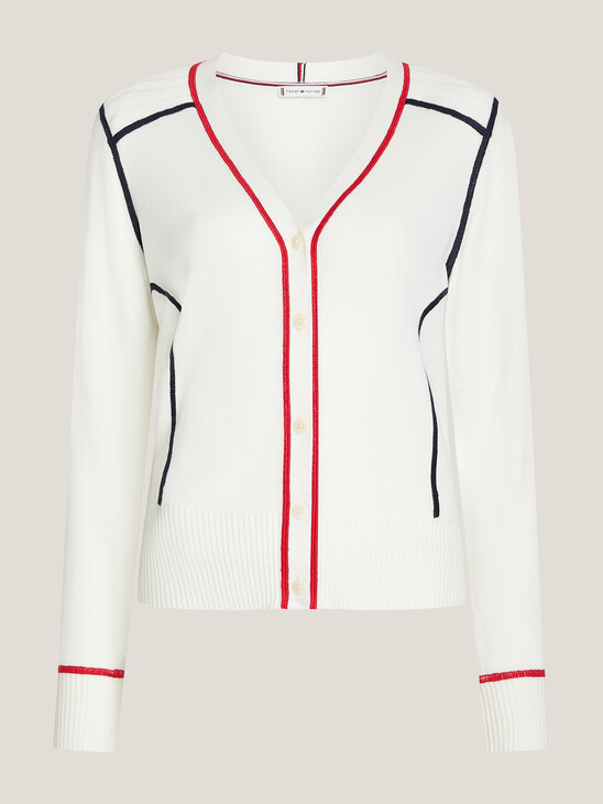 Global Stripe Lyocell Silk Cardigan