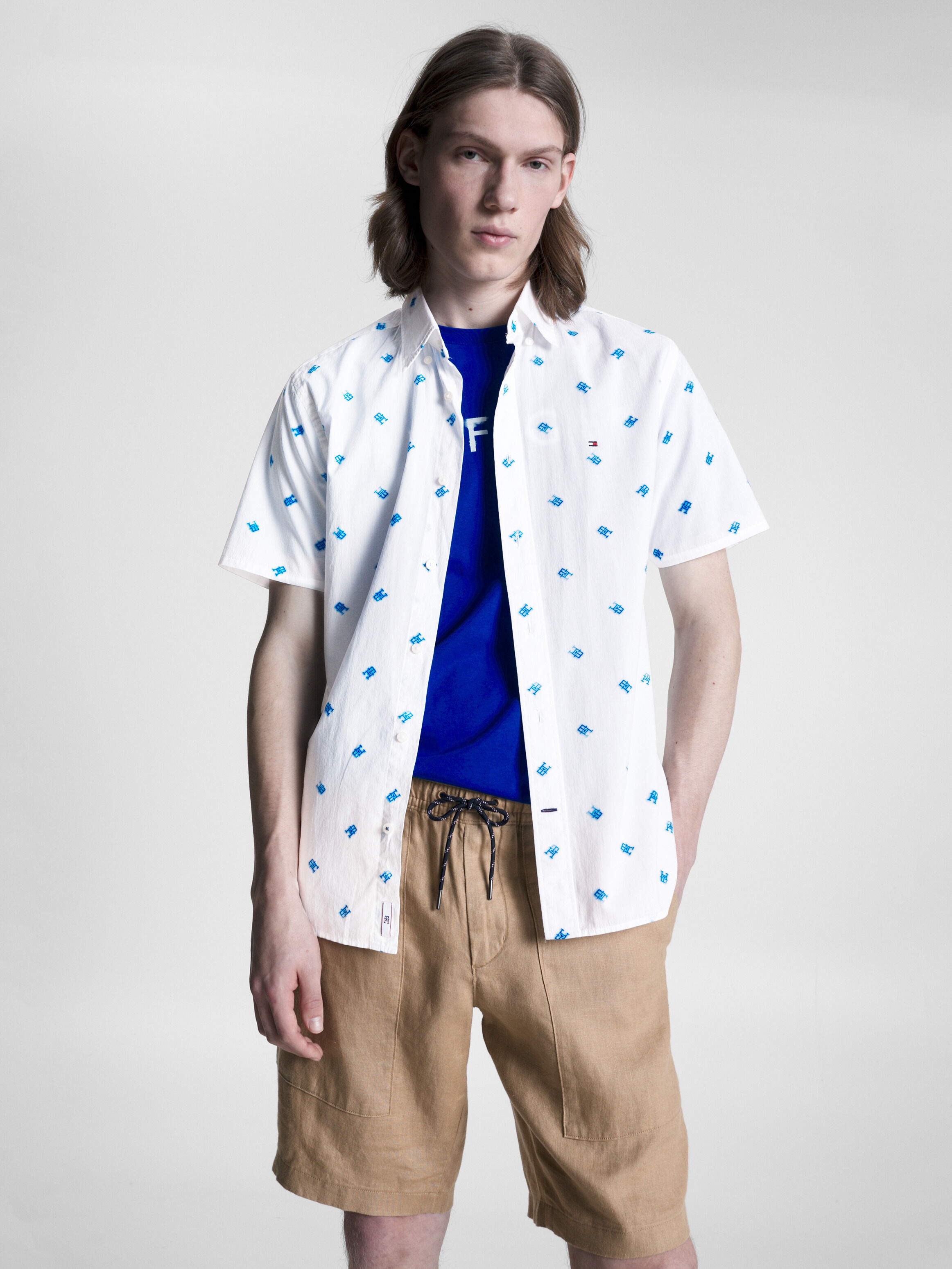Tommy hilfiger short deals sleeve button down shirt