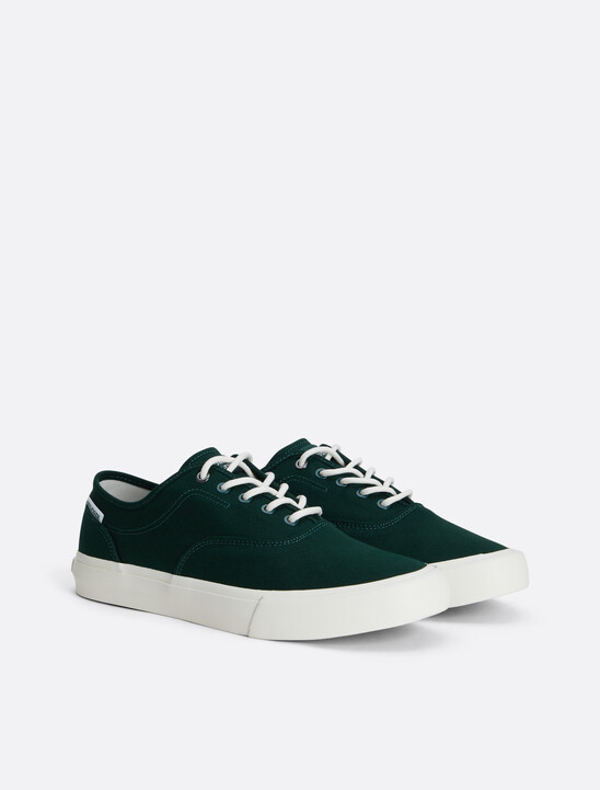 Canvas Embossed Logo Trainers