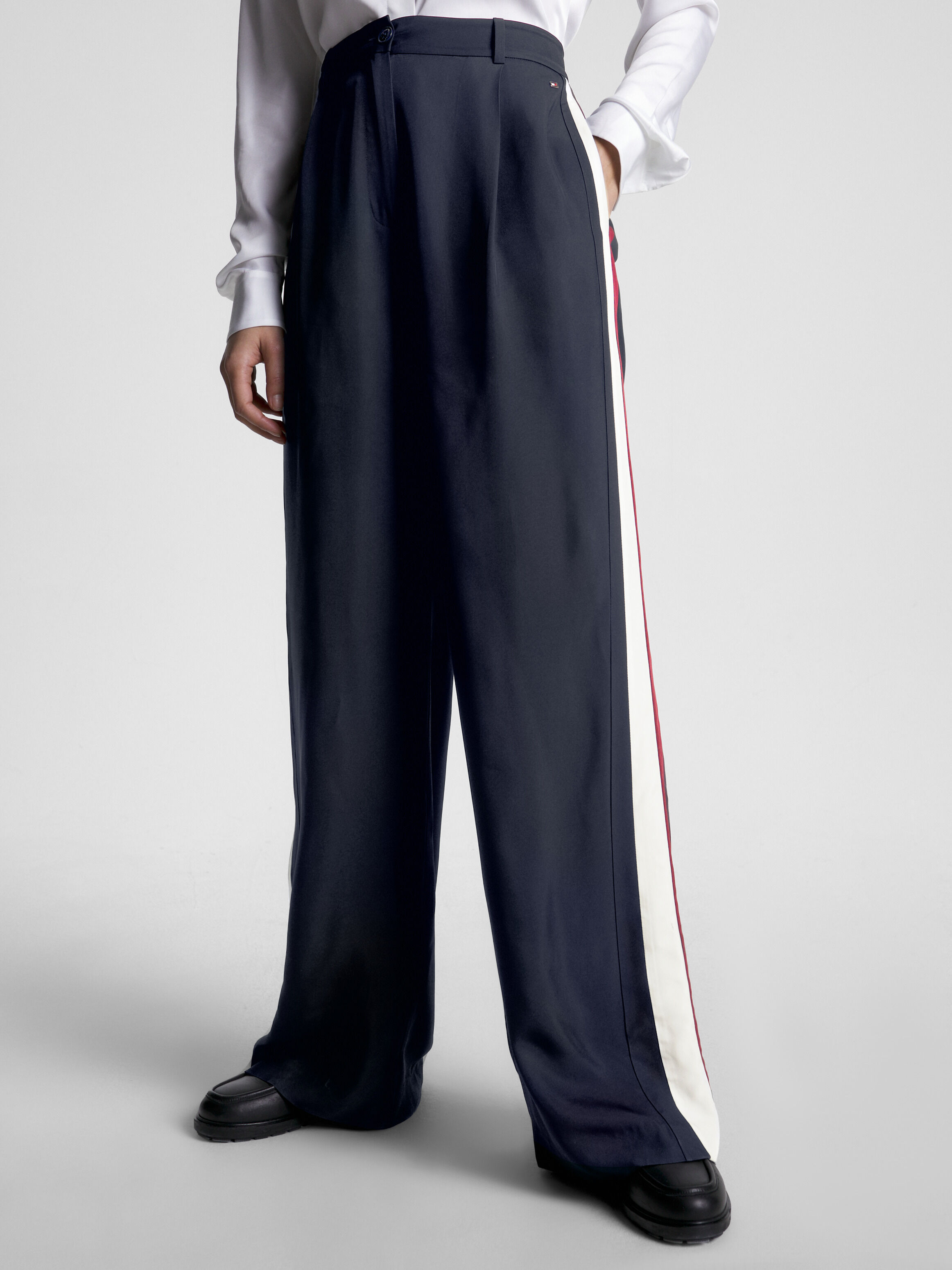 Global Stripe Wide Leg Flared Trousers Tommy Hilfiger Taiwan