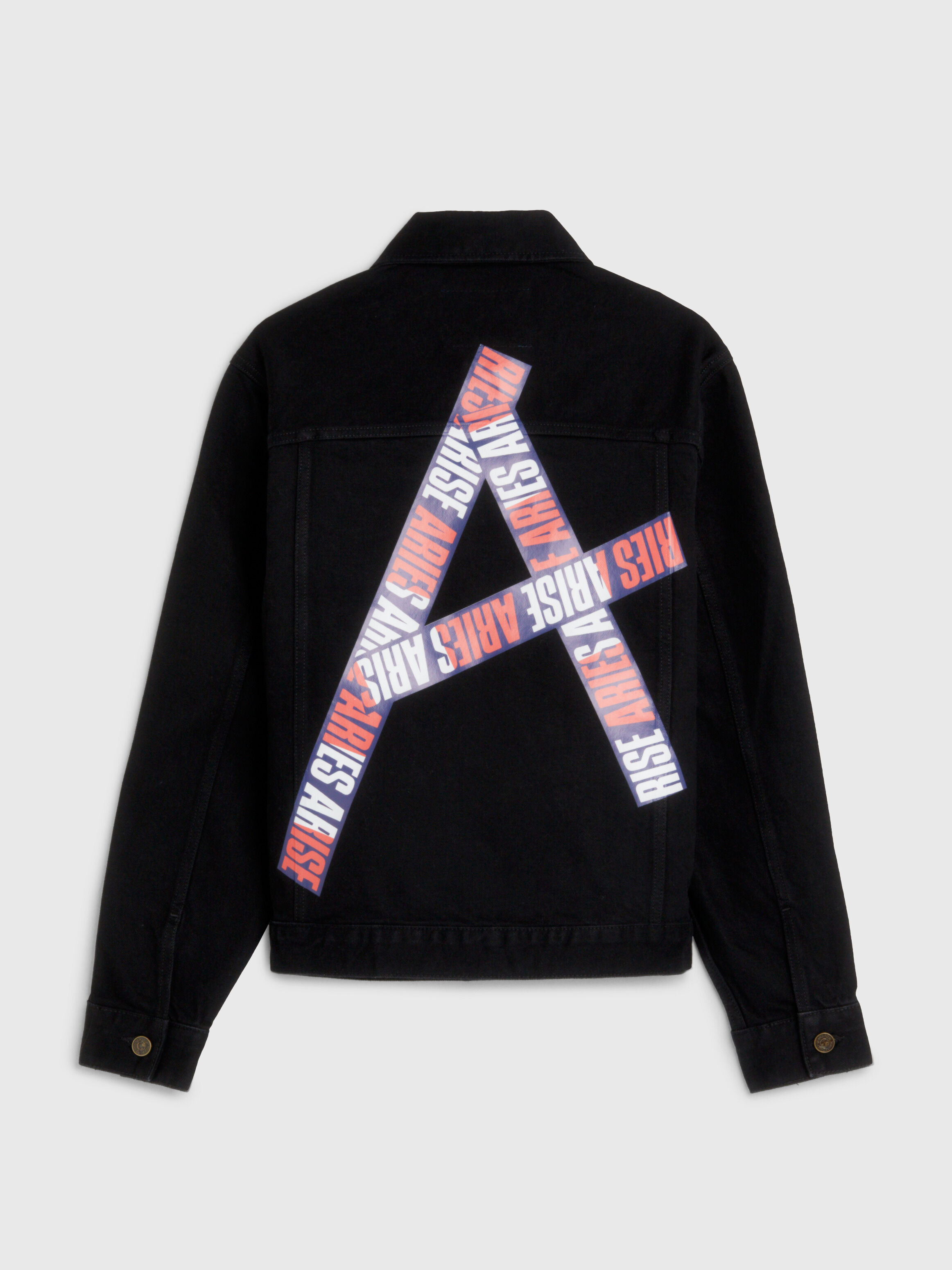 Off white jeans jacket black hot sale