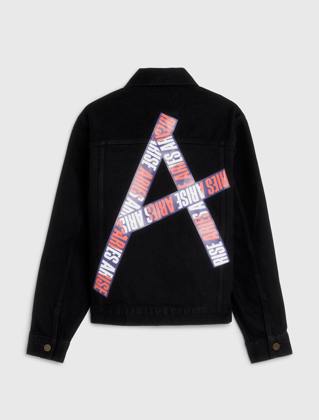 Tommy X Aries 飾帶牛仔外套, Washed Black, hi-res