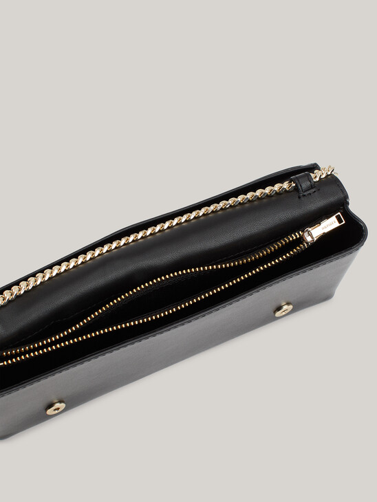 Chain Strap Leather Clutch