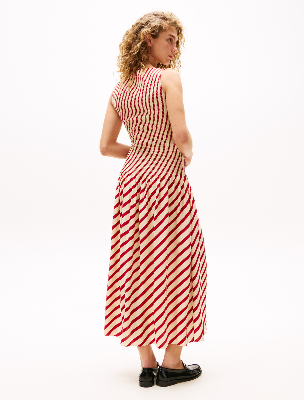 The Sofia Capsule Stripe Maxi Dress, Medium Red Stripe, hi-res