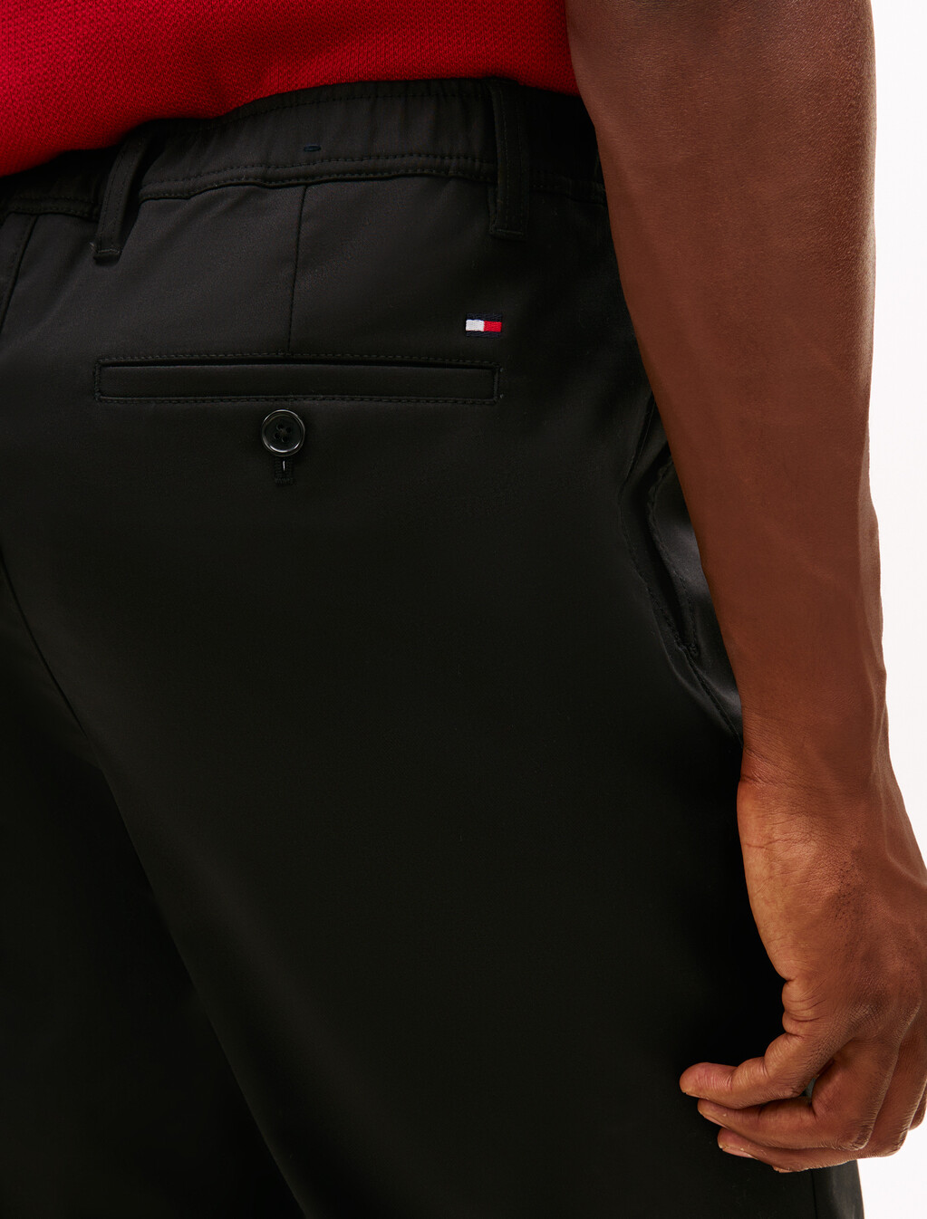 Harlem 彈性斜紋長褲, Black, hi-res