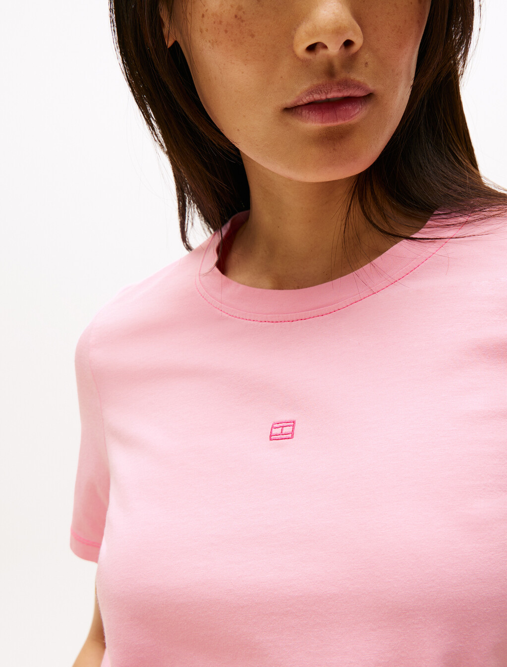 同色調旗幟圓領 T 恤, Classic Pink, hi-res