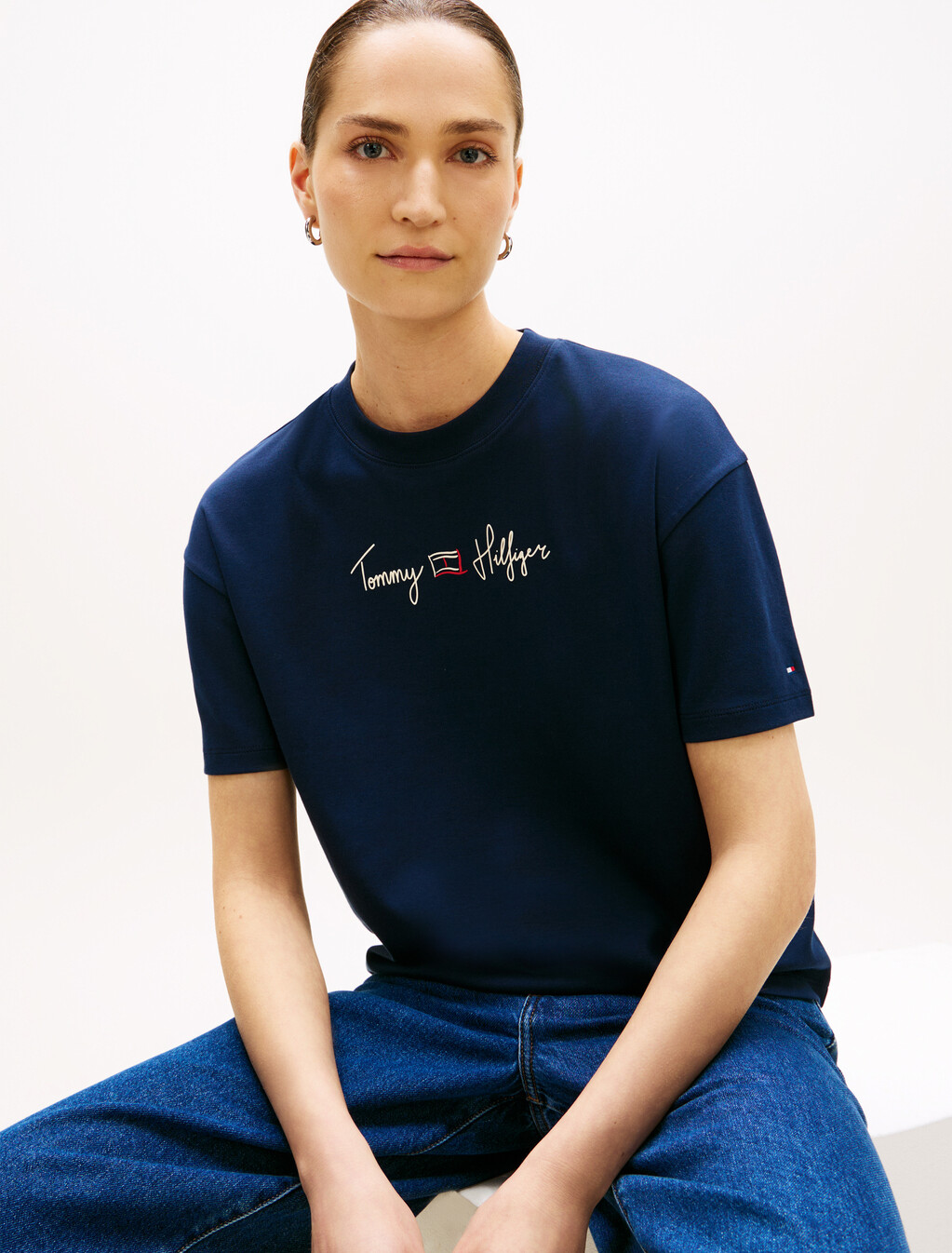 Asia Fit Graphic Double Knit T-Shirt, Dark Night Navy, hi-res