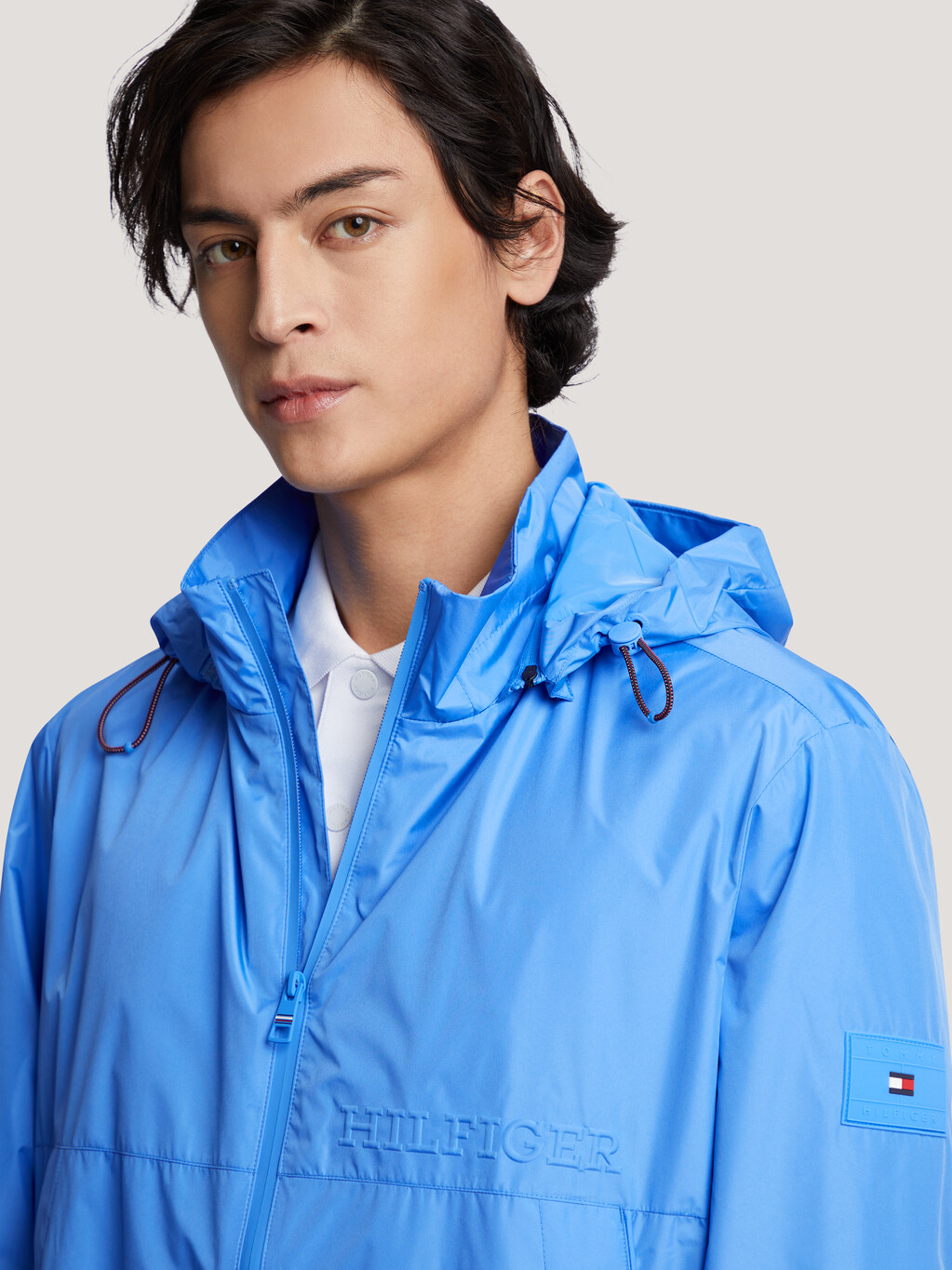 Hooded Windbreaker Jacket, Blue Spell, hi-res