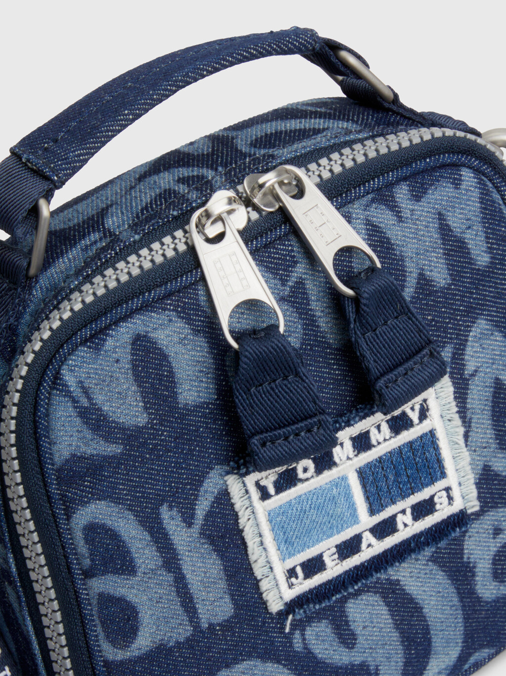 Heritage Spell-Out Denim Crossover Bag, Denim Script, hi-res