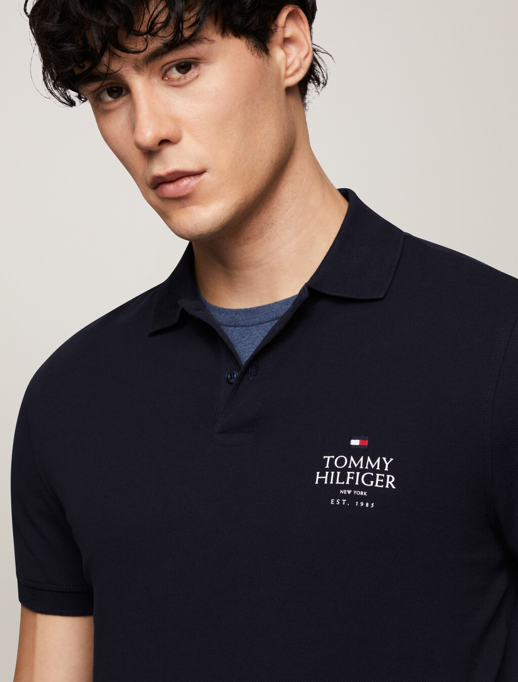 Organic Cotton Logo Polo, Desert Sky, hi-res