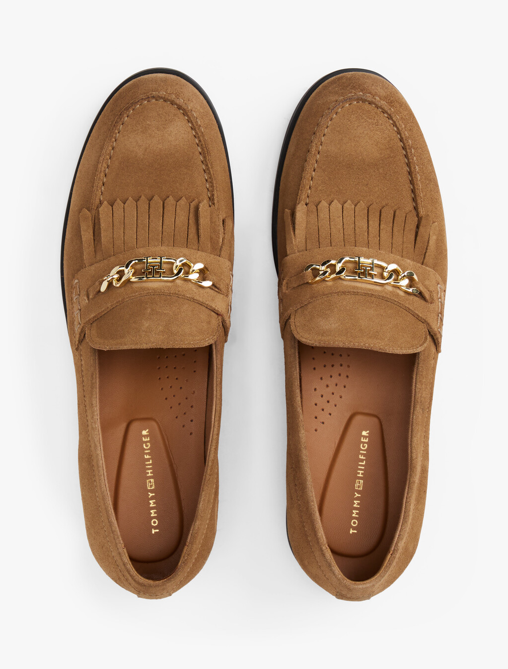 Suede Fringe Horsebit Loafers, Safari Canvas, hi-res