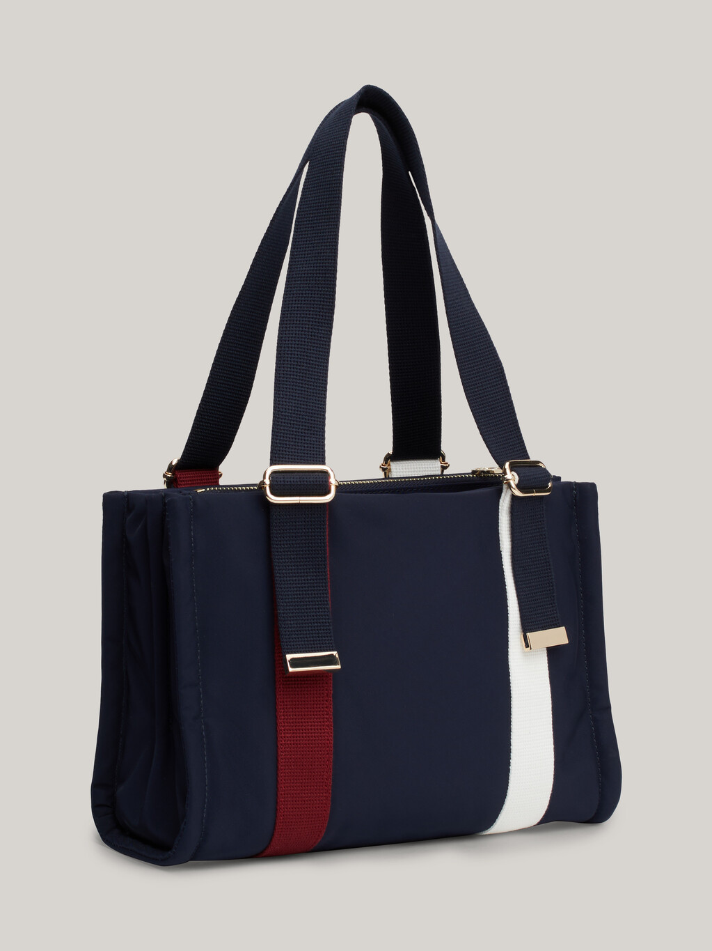 TH Monogram Colour-Blocked Tote, Space Blue, hi-res