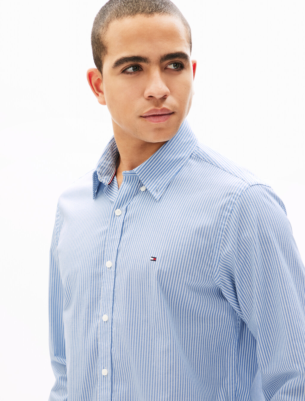Oxford Stripe Long Sleeve Shirt, Shirt Blue / Stripes, hi-res