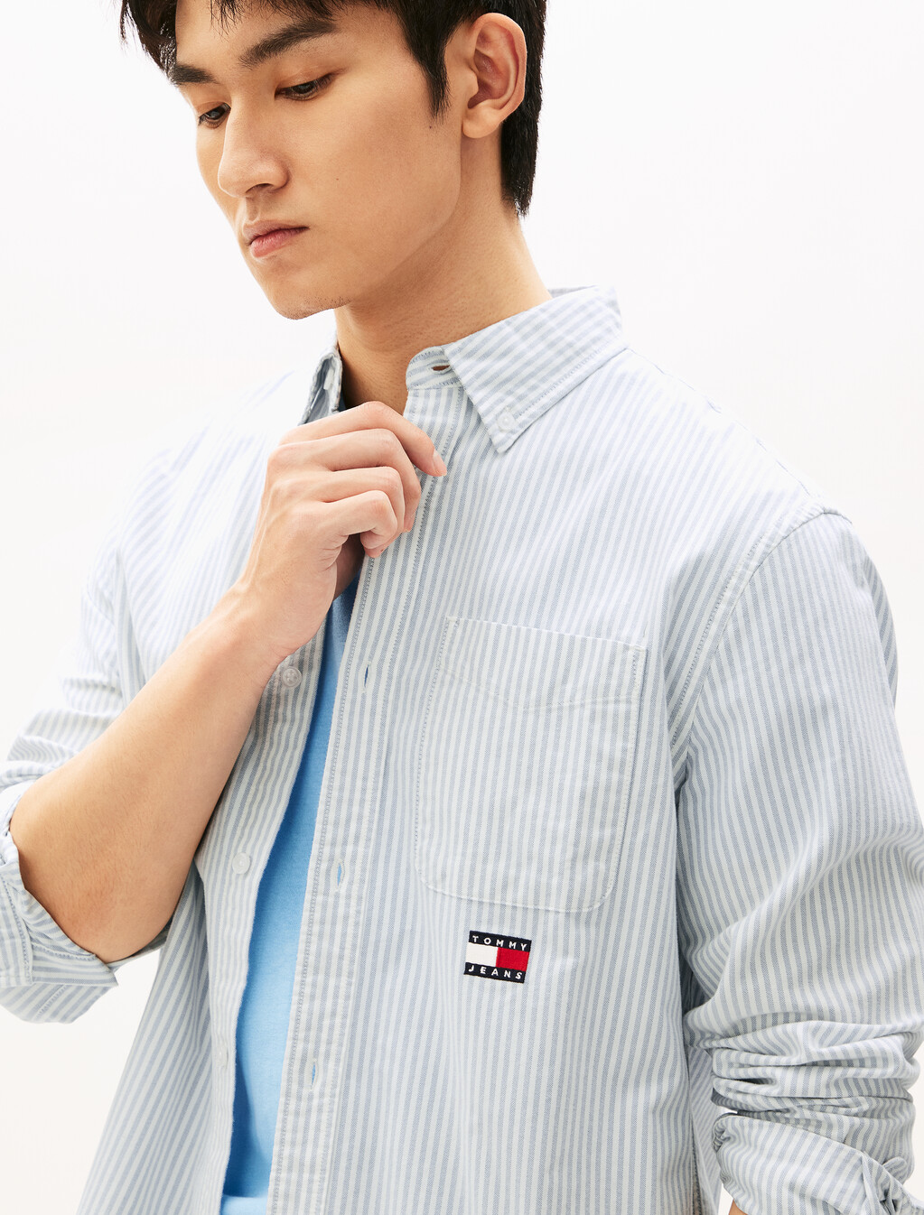 Stripe Oxford Shirt, Colorado Blue Stripe, hi-res