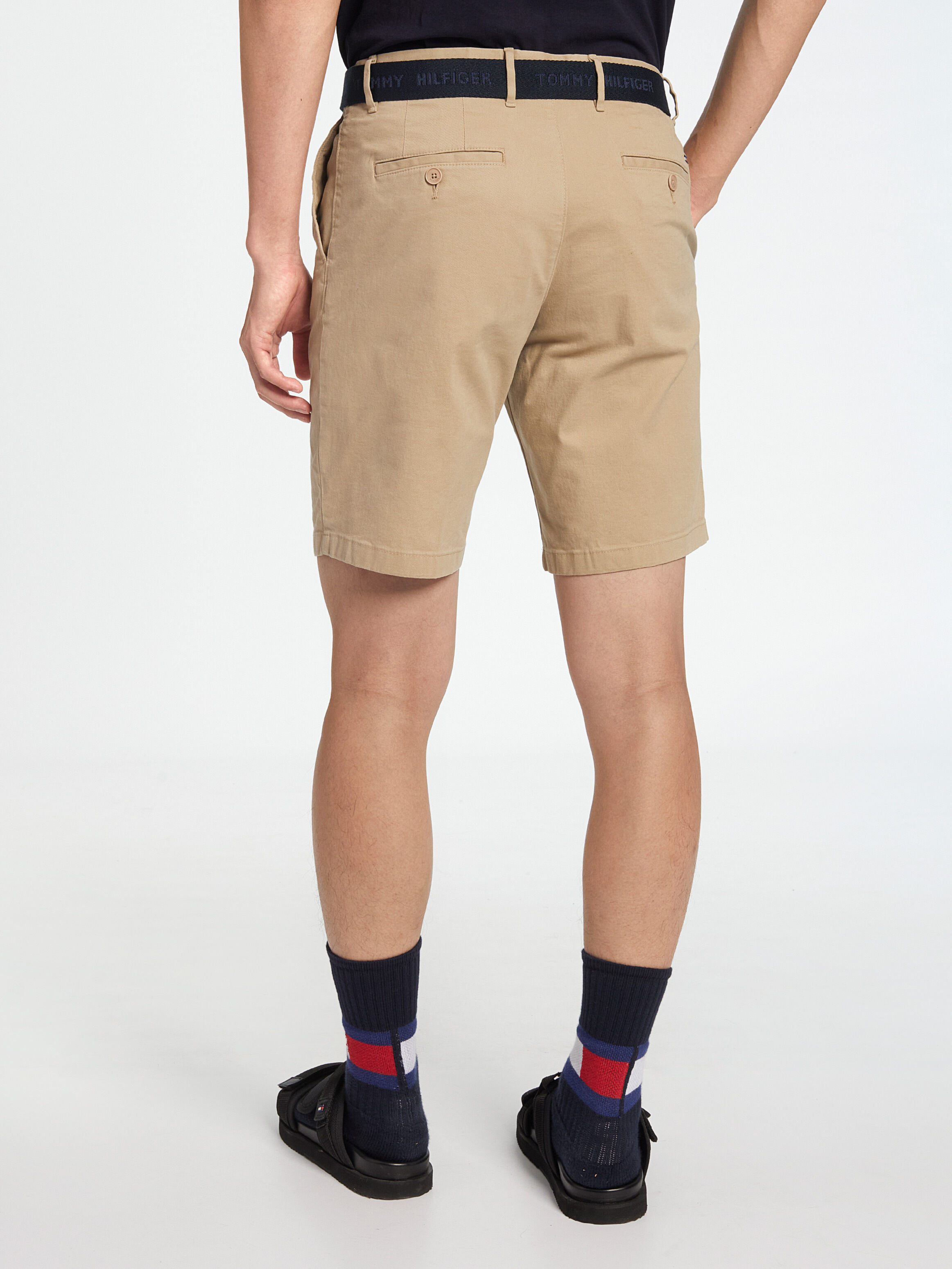 Essential Brooklyn Organic Cotton Twill Shorts With Belt natural