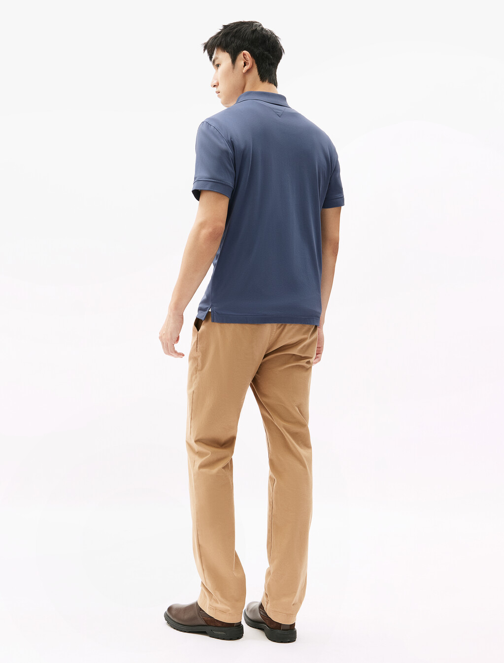 涼感絲質混紡 Polo 衫, Faded Indigo, hi-res