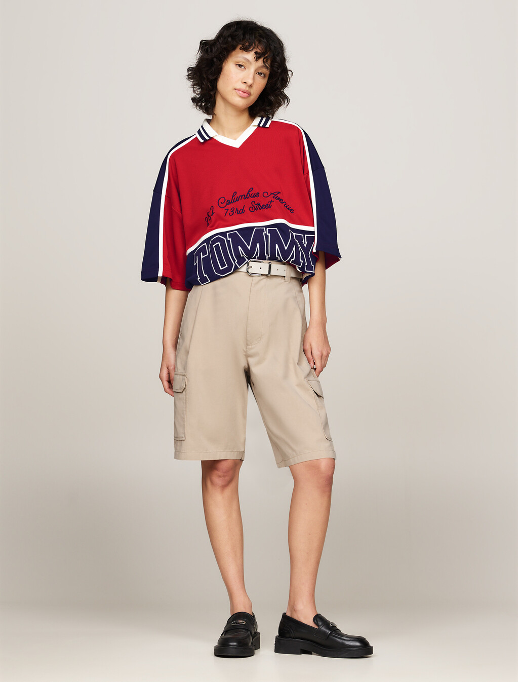 Dual Gender Colour-Blocked Logo Polo, Sweet Cayenne, hi-res
