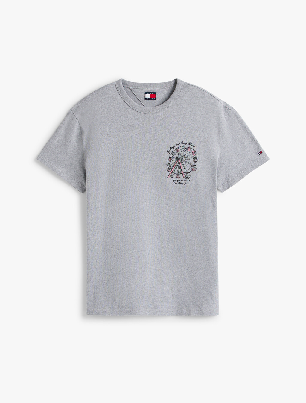 奇趣印花圖案 T 恤, Grey Htr, hi-res