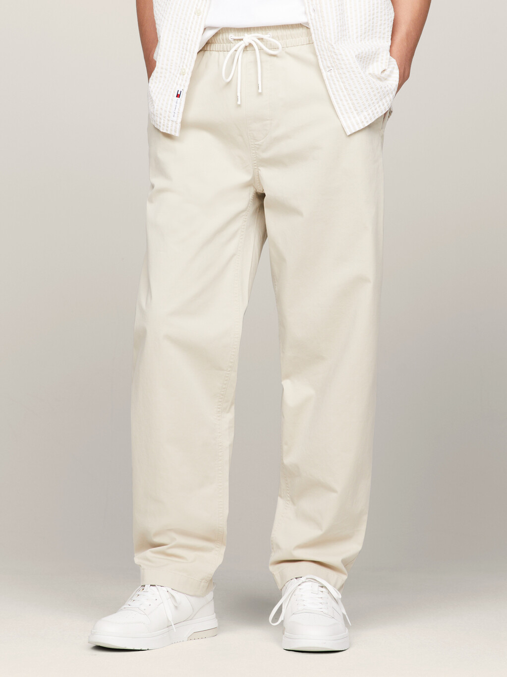 Aiden Casual Tapered Trousers, Tawny Sand, hi-res