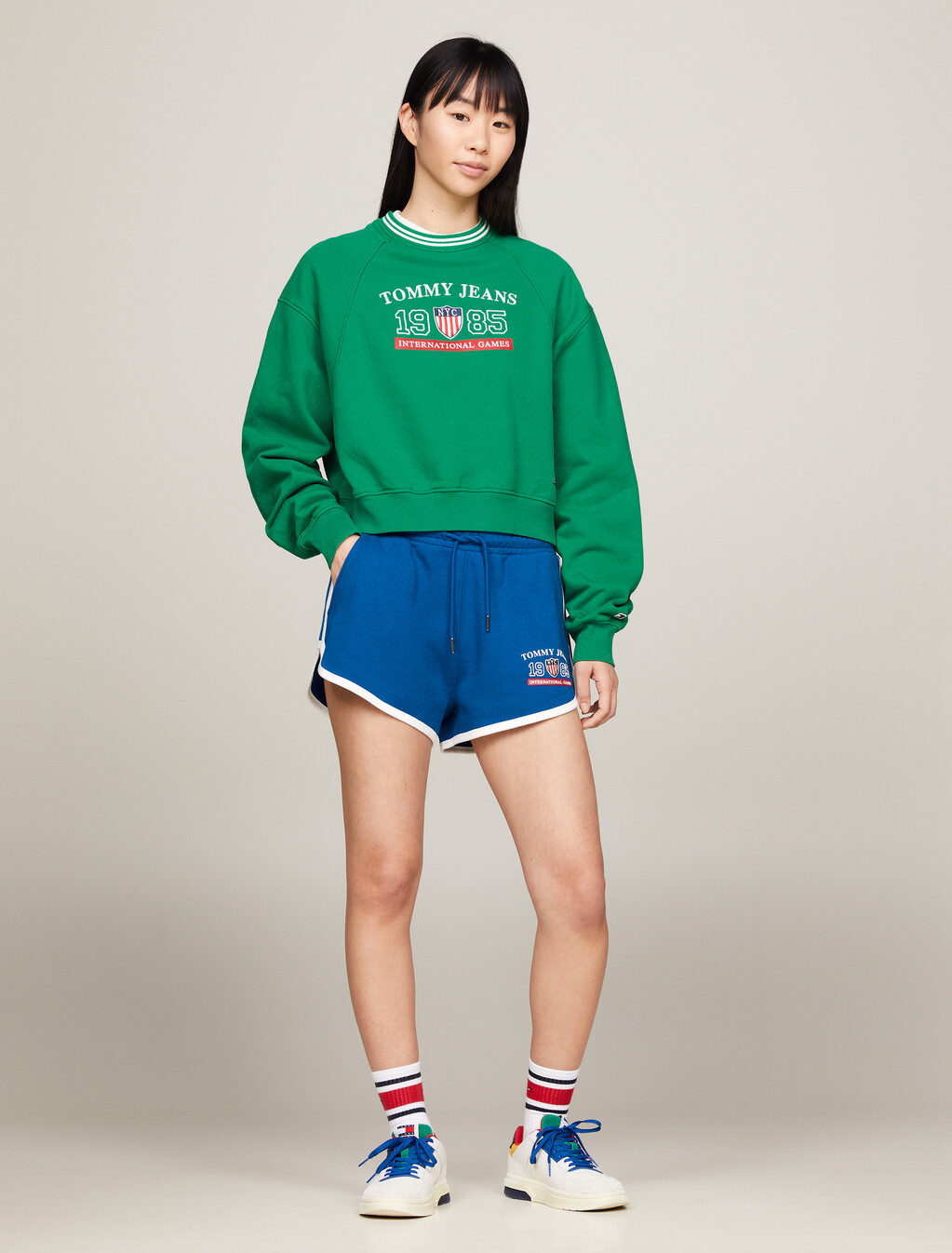TJ x INTERNATIONAL GAMES 跑步短褲, Phthalo Blue, hi-res