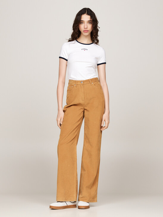 Fine Corduroy Wide Leg Trousers